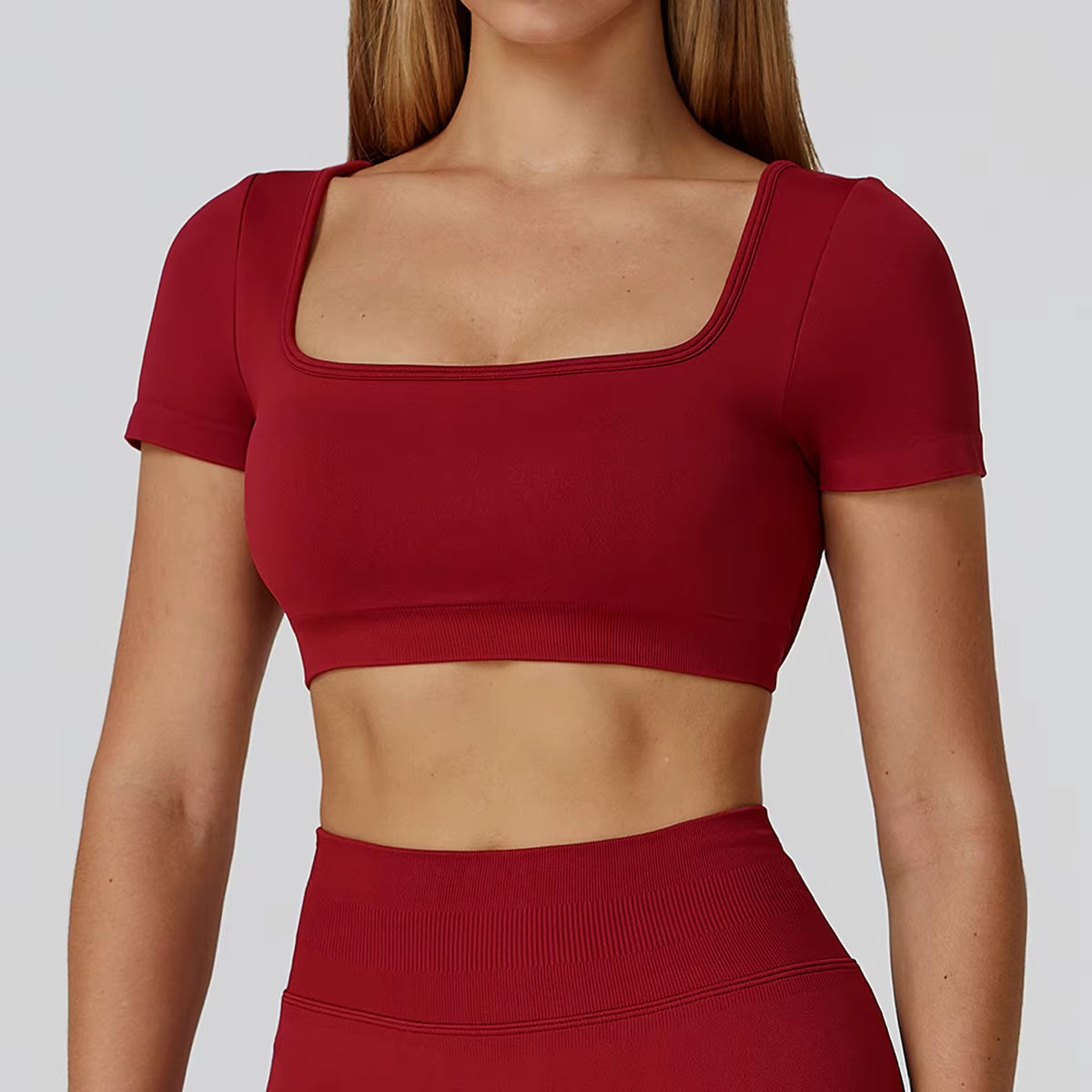 Sports Top Woman Gym Clothing Seamless Short Sleeves Casual Pilates Fitness Yoga Shirts Breathable Workout Sportswear