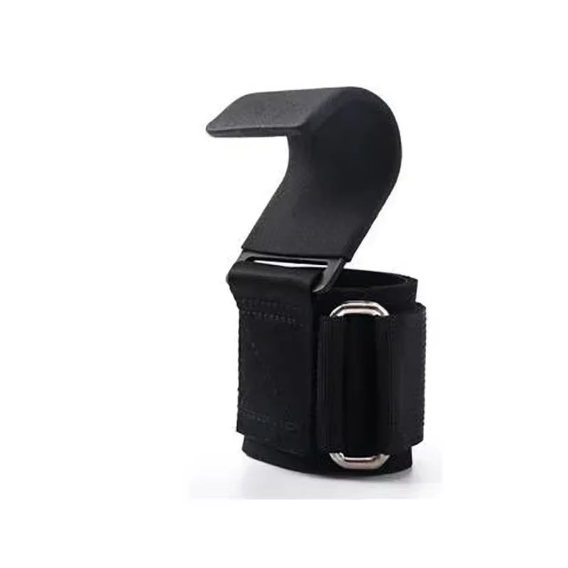 2/1PC Weight Lifting Hook Grips with Wrist Wraps Gym Hand-Bar Wrist Strap Fitness Hook Weight Strap Pull-Ups Power Lift Gloves