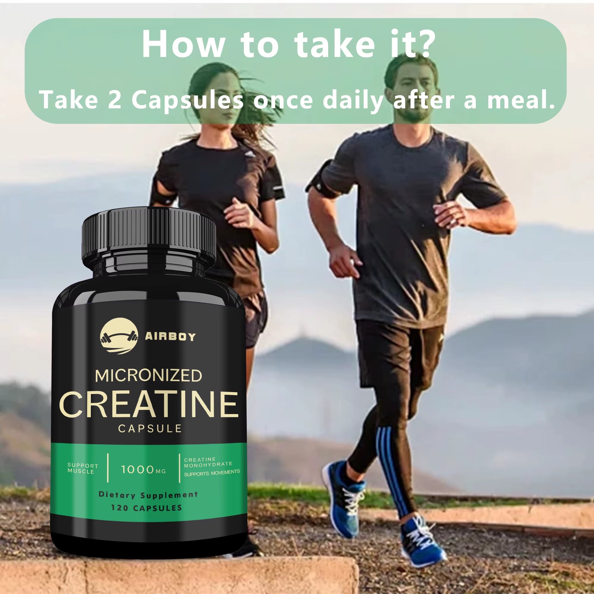 Micronized Creatine Capsules - for Muscle Endurance, Build Muscle & Enhance Performance - 120 Capsules