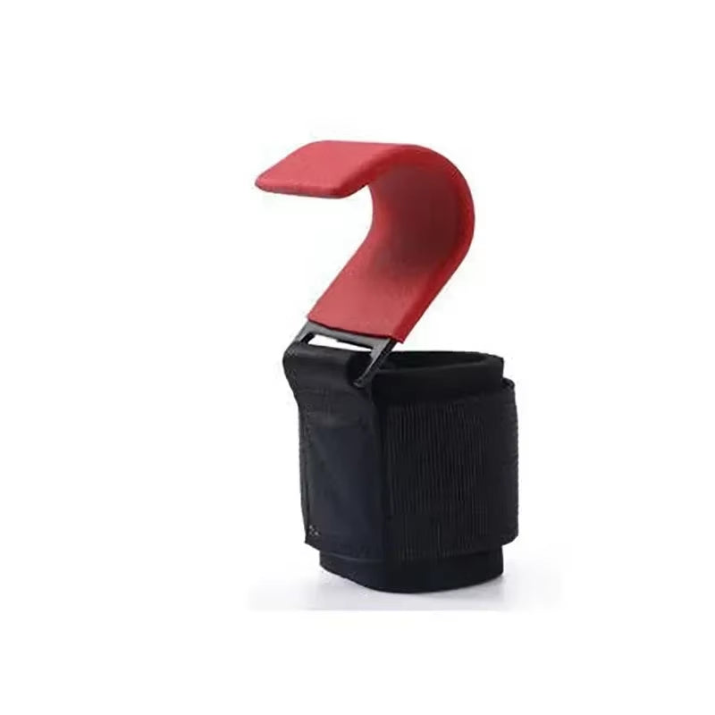 2/1PC Weight Lifting Hook Grips with Wrist Wraps Gym Hand-Bar Wrist Strap Fitness Hook Weight Strap Pull-Ups Power Lift Gloves