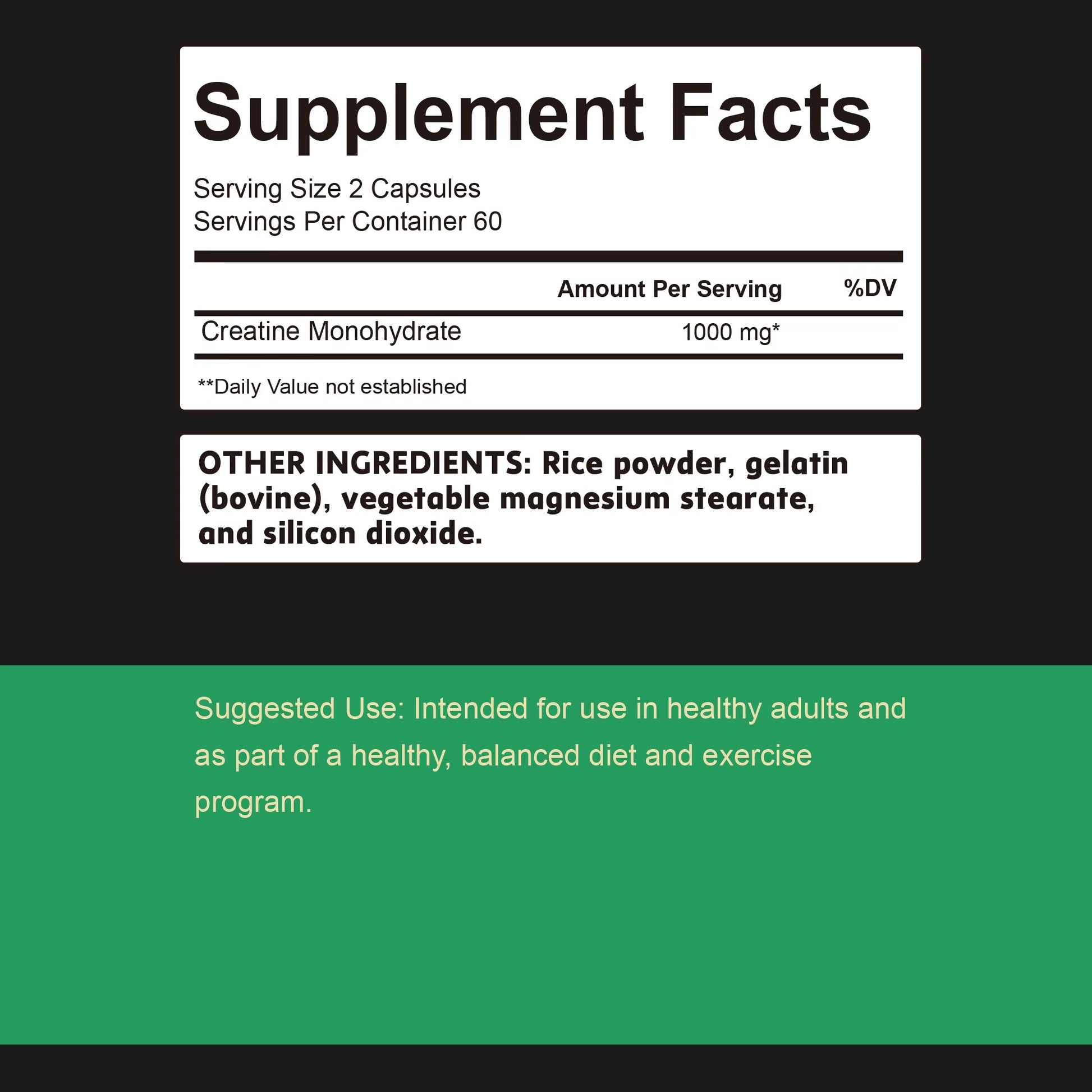 Micronized Creatine Capsules - for Muscle Endurance, Build Muscle & Enhance Performance - 120 Capsules