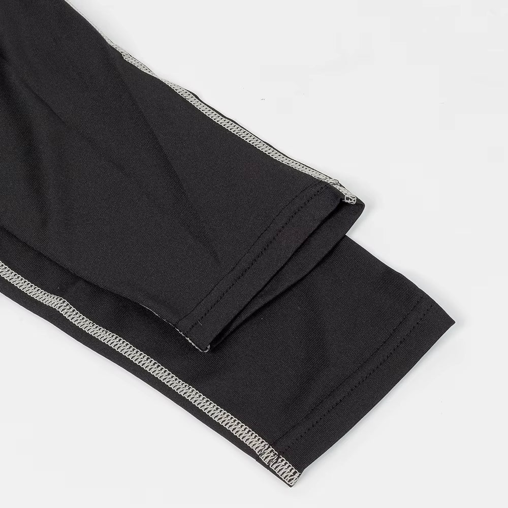 Men'S Workout Compression Shirt Quick Dry Running T-Shirt Turtleneck Long Sleeve Rash Guard Gym Base Layer Athletic Undershirt