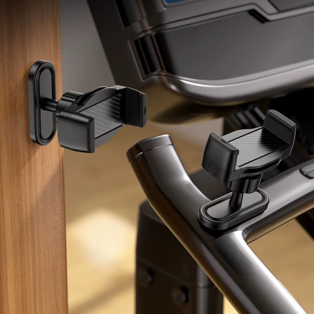 360 Rotatable Gym Magnetic Phone Holder Magnetic Base Joint Phone Mount Adjustable Phone Clip Bracket 4.7-6.5" Smartphones