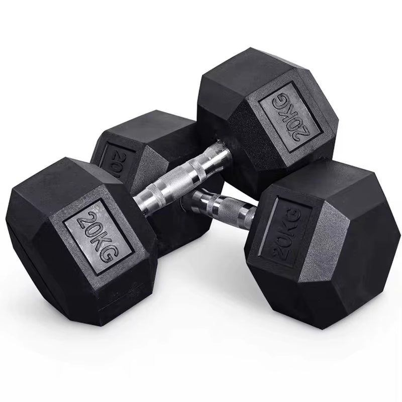 High Quality Hexagonal Rubber Coated 5Lb/2.5Kg Increasing Gym Fitness Equipment Dumbells Hex Dumbbell Set