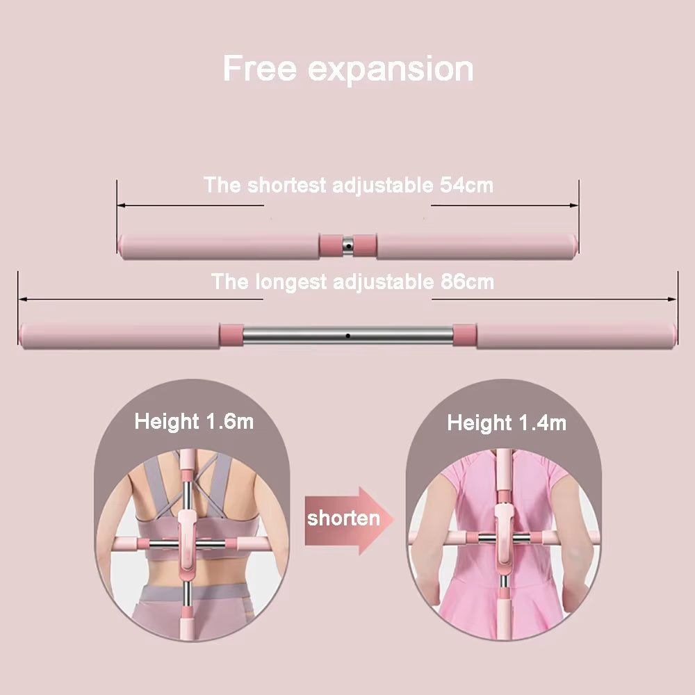 Yoga Tools,Posture Pole,Yoga Sticks Stretching Tool,Yoga Sticks for Posture, Retractable Design for Adult and Child Yoga Sets