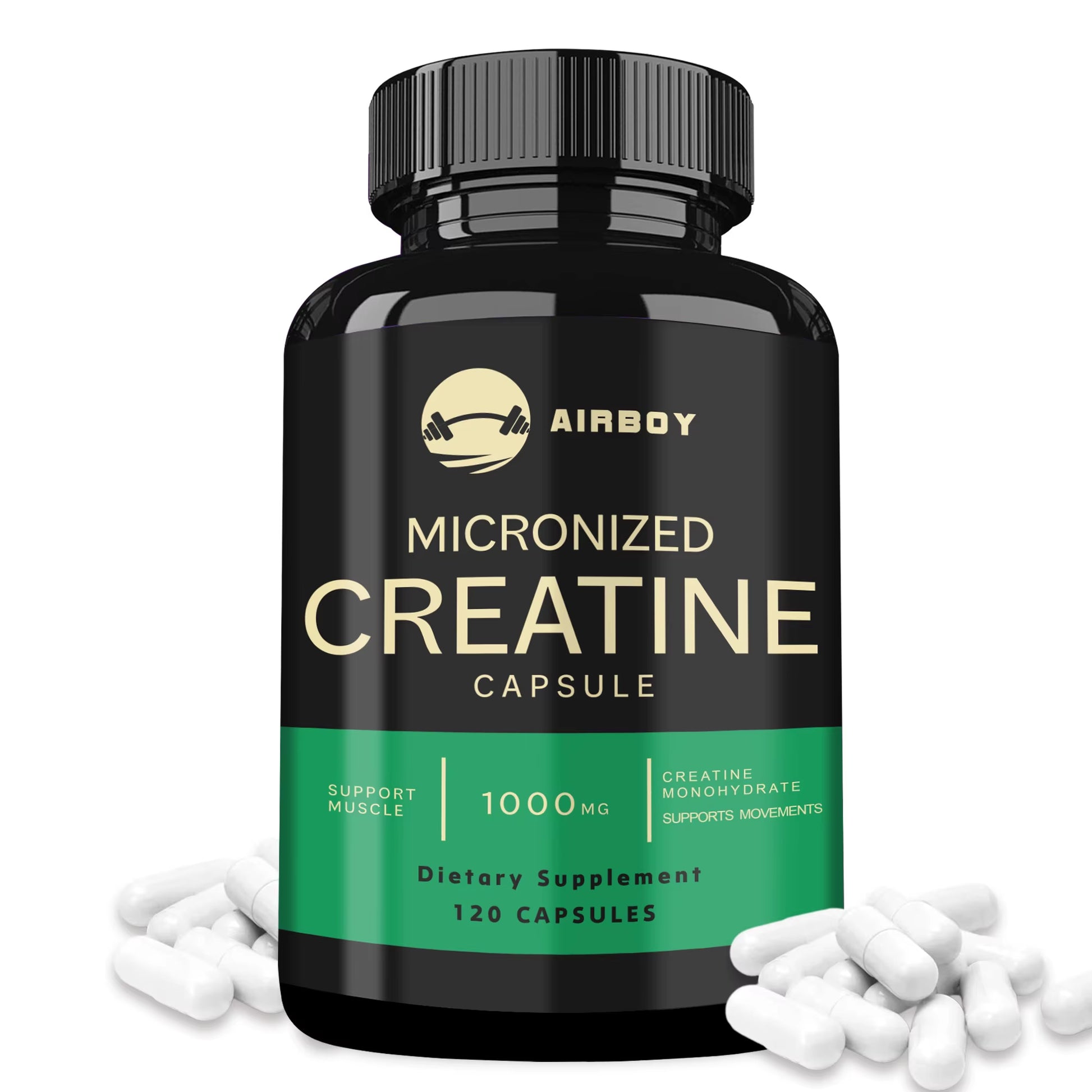 Micronized Creatine Capsules - for Muscle Endurance, Build Muscle & Enhance Performance - 120 Capsules