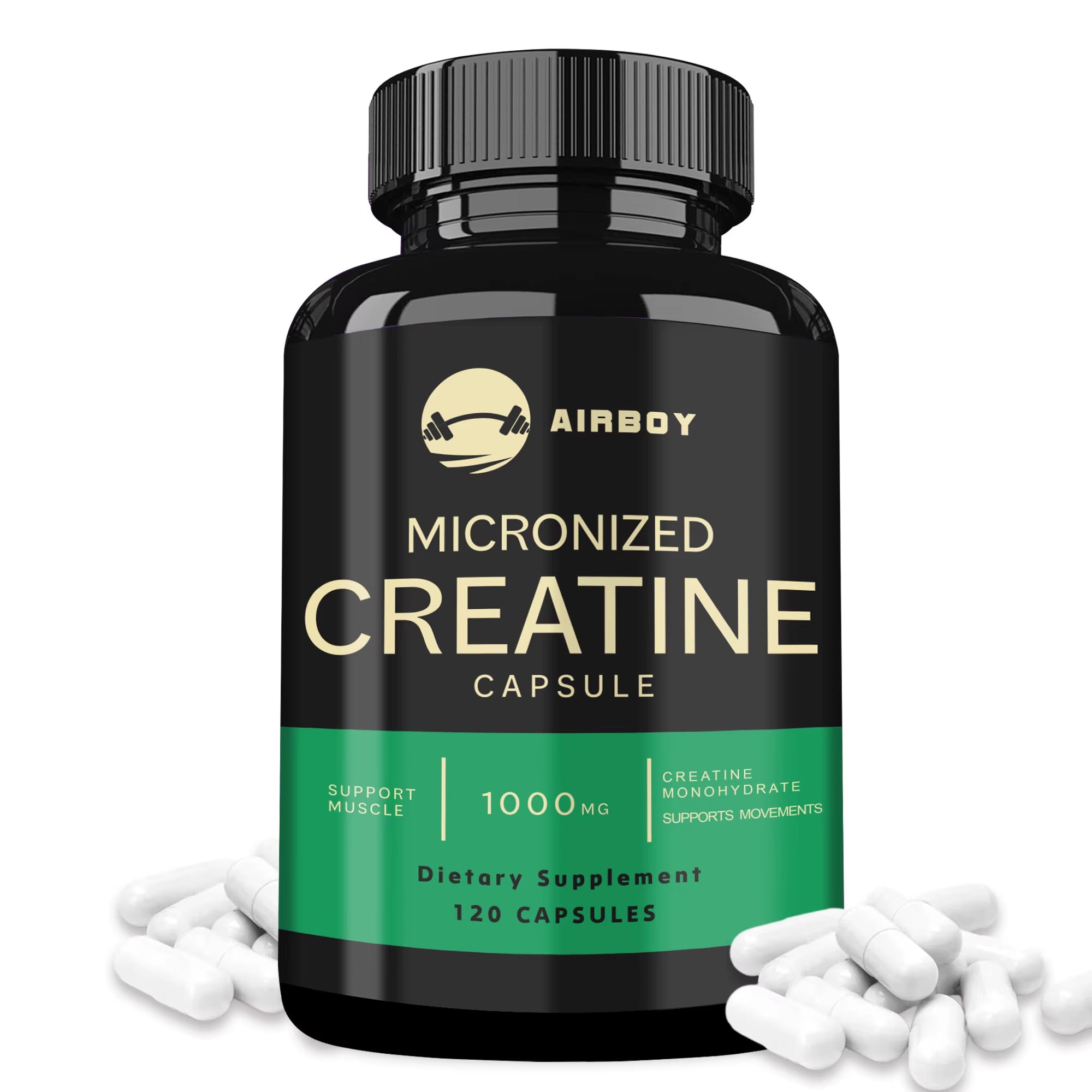 Micronized Creatine Capsules - for Muscle Endurance, Build Muscle & Enhance Performance - 120 Capsules