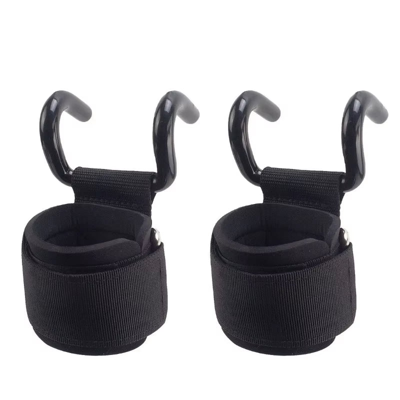 2/1PC Weight Lifting Hook Grips with Wrist Wraps Gym Hand-Bar Wrist Strap Fitness Hook Weight Strap Pull-Ups Power Lift Gloves