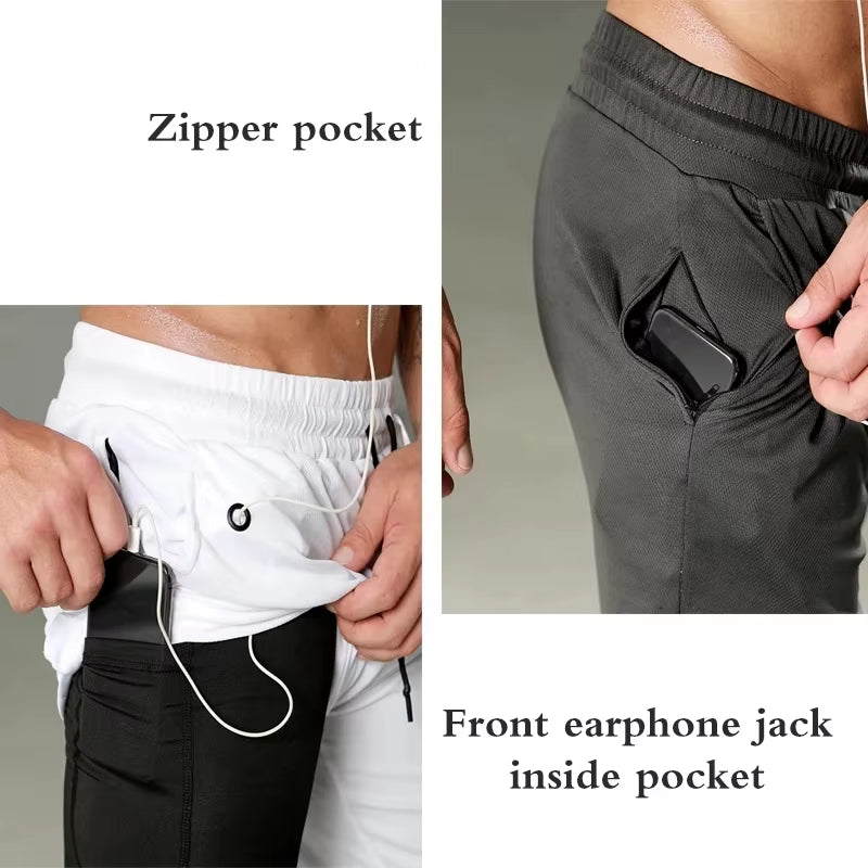 Mens Sport Pants Fitness Compression Pants Men Quick Dry Sportswear Trousers Male Training Joggers Running Tights Men Gym Pants