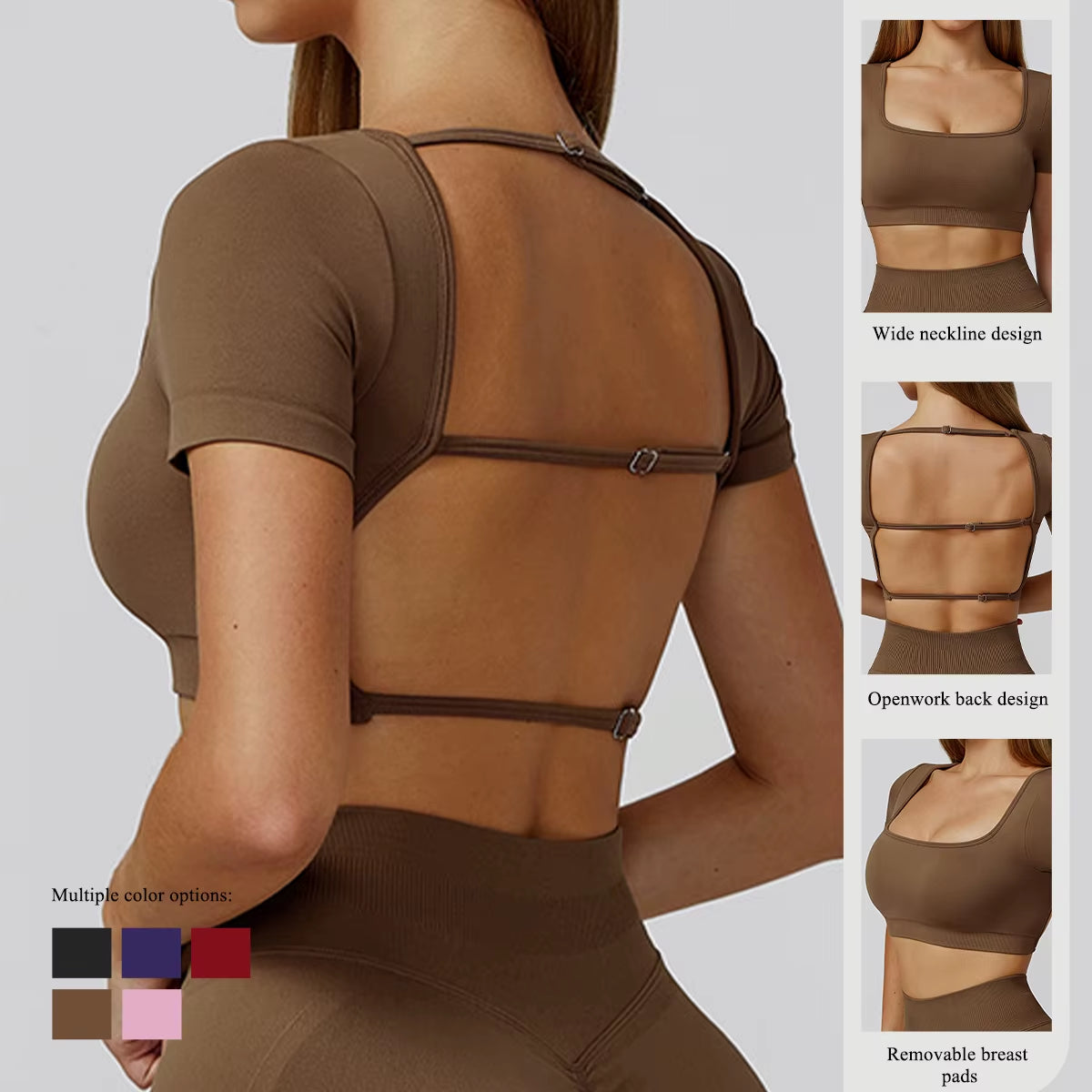 Sports Top Woman Gym Clothing Seamless Short Sleeves Casual Pilates Fitness Yoga Shirts Breathable Workout Sportswear