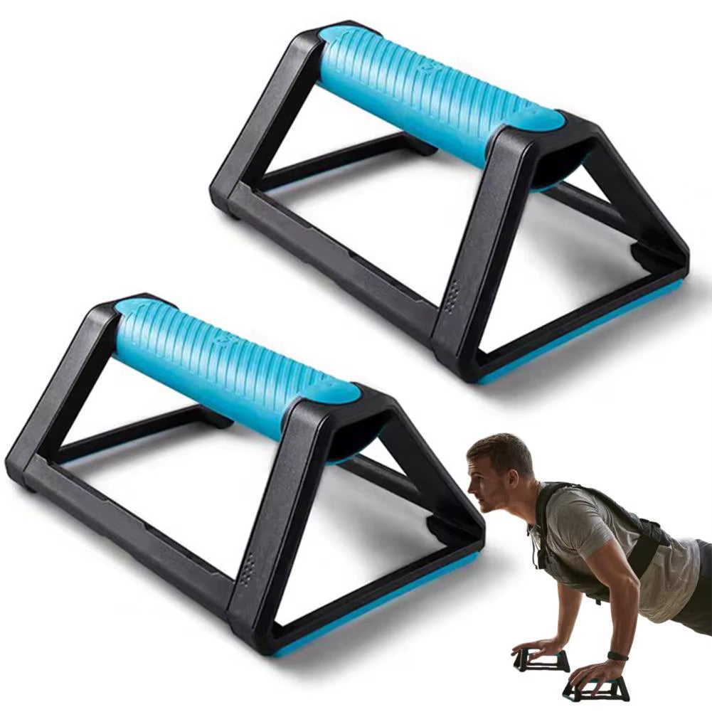 2Pcs 110Kg Push-Up Bar Stand Fitness Training Anti-Slip Fitness Strength Training Triangle Plank Push-Up Support Grip Handle