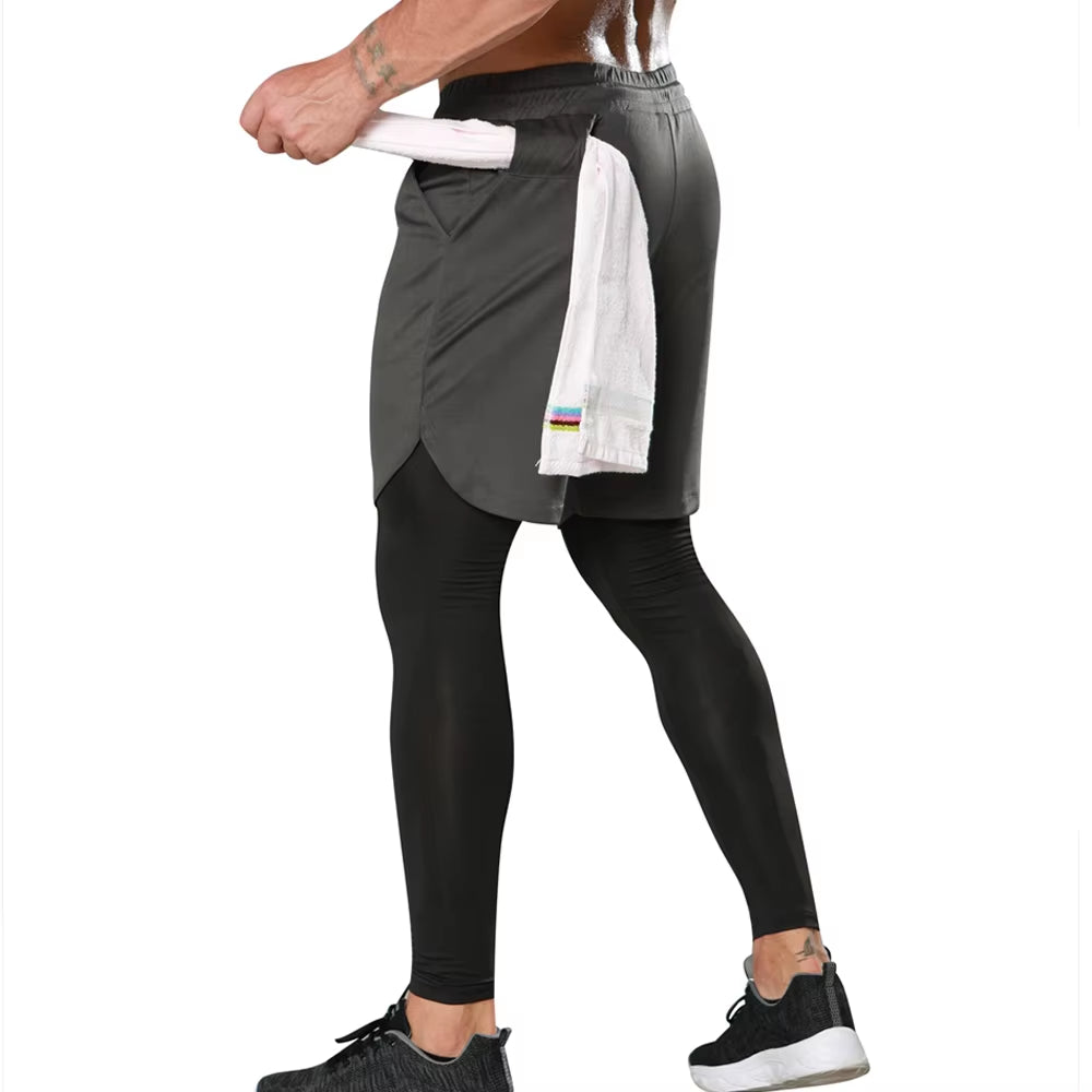 Mens Sport Pants Fitness Compression Pants Men Quick Dry Sportswear Trousers Male Training Joggers Running Tights Men Gym Pants